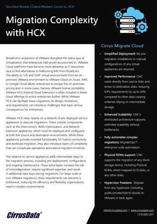 Whitepaper on migration complexity with HCX